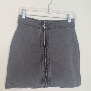 Zip-front Mini Skirt